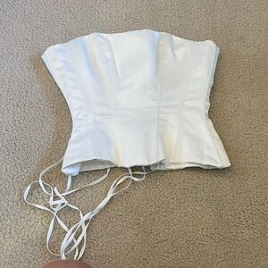 Perfect corset white satin Top